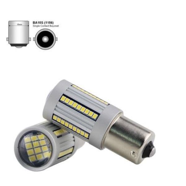 CANBUS - 1156 LED Turn Signal Indicator Bulbs with White Color Set of 2