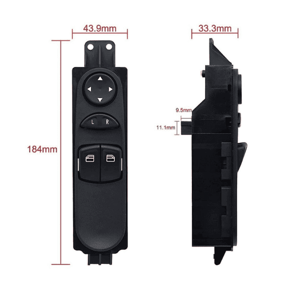Master Power Window Mirror Switch Compatible Viano Vito W639 2003-2012 A6395450913