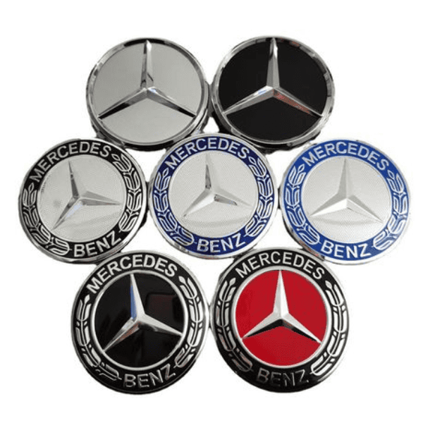 Mercedes Centre Wheel Hub Cap 75mm - Single Light Blue