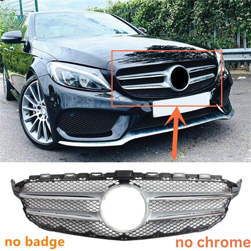 Mercedes W205 14-18 Main Grille NO CHROME NO BADGE - Second Hand