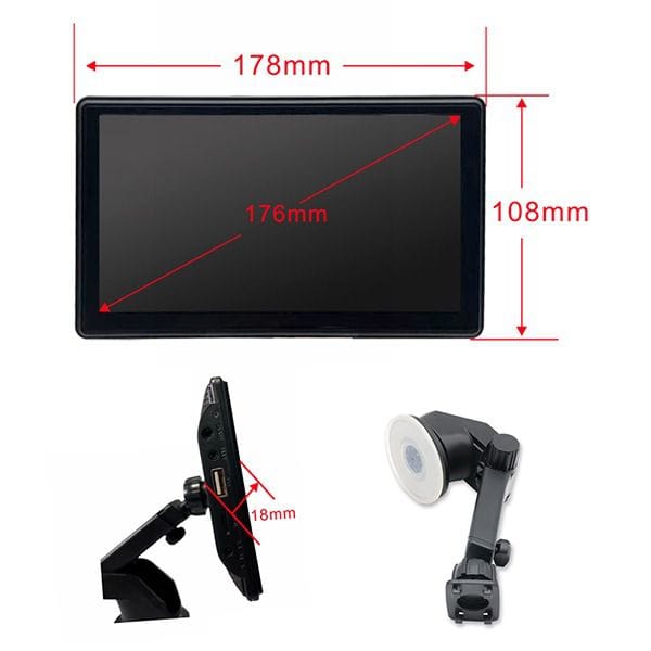 Universal 7 Inch Android Navigation Touch Unit With Android Auto/Car Play