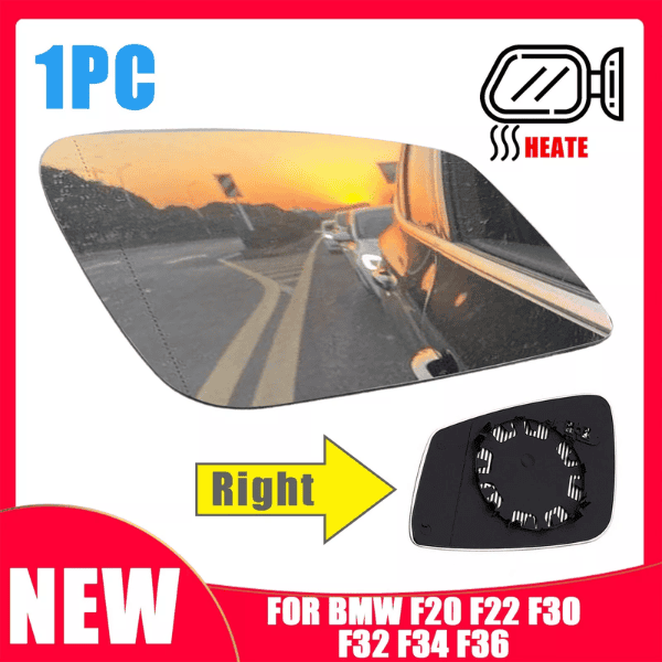 MIRROR GLASS FOR BMW F30 AND F20 - Right Side 51167285006