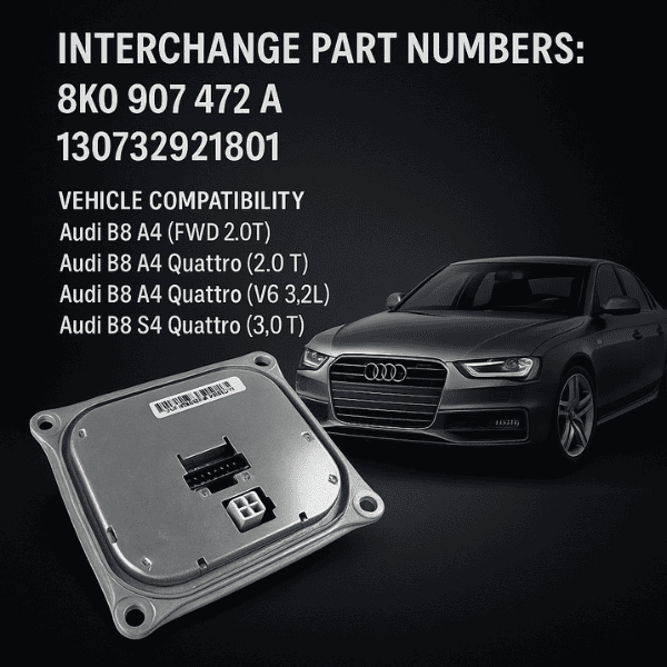 Audi A4 B8 S4 2009-2012 LED Headlight DRL Module - 8K0907472A
