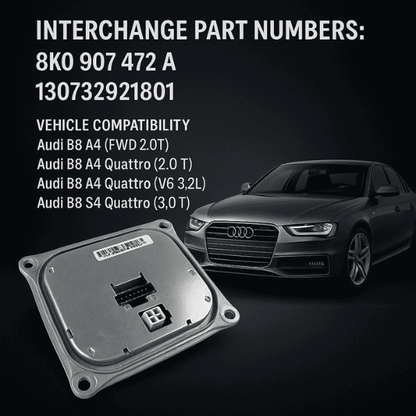 Audi A4 B8 S4 2009-2012 LED Headlight DRL Module - 8K0907472A