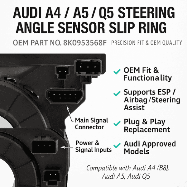 Audi A4 B8 Steering Angle Sensor Slip Ring - 8K0953568F