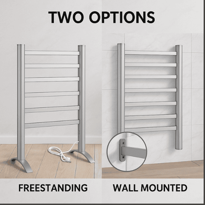 2-in-1 Electric Heated 6 Bar Lightweight Towel Rail