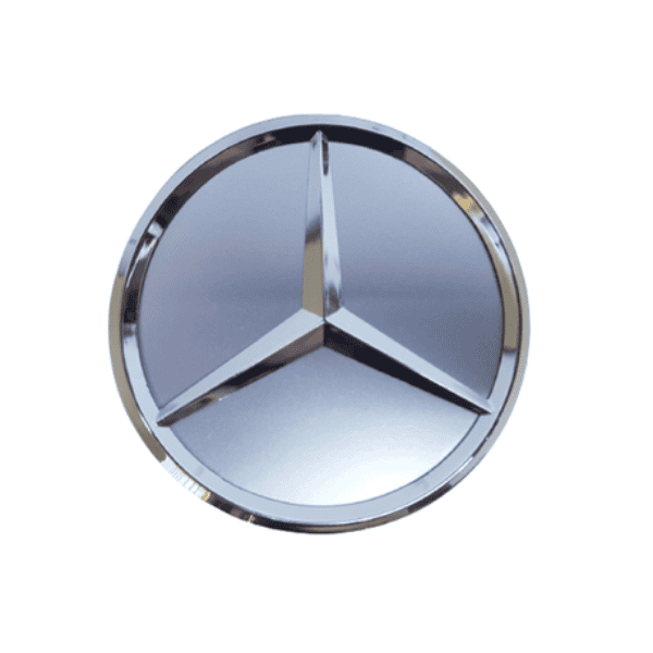 Mercedes Centre Wheel Hub Cap 75mm - Single Silver Chrome