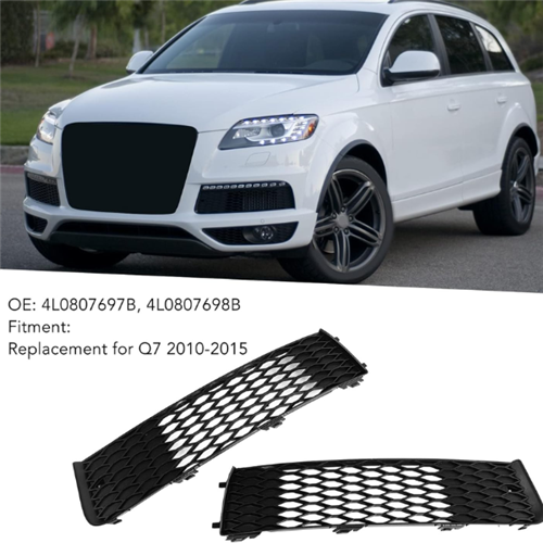 Front Bumper Fog Light Grille Cover for Q7 4L 4L S LINE 10-14 4L0807698B Right Side - Second Hand