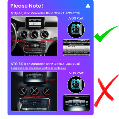 Mercedes A Class W176 10.25" Android Navigation Infotainment System with Carplay and Android Auto NTG 4.5