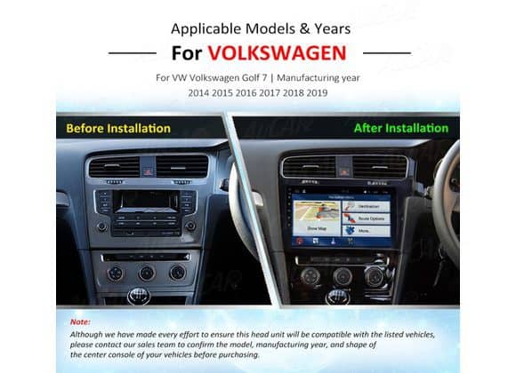 10-Inch Android Car Radio Navigation Unit for VW Golf 7 (2014–2019)