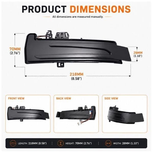 Mercedes Dynamic/ Sequential Side Mirror Indicators for W204 W212 W218 C117 - Set
