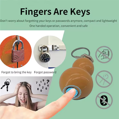 Mini Fingerprint Smart PadLock - Tuya App Controlled - Green