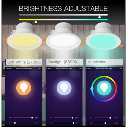 Smart LED Downlight for Home Automation  Tuya Zigbee RGBWC 10W