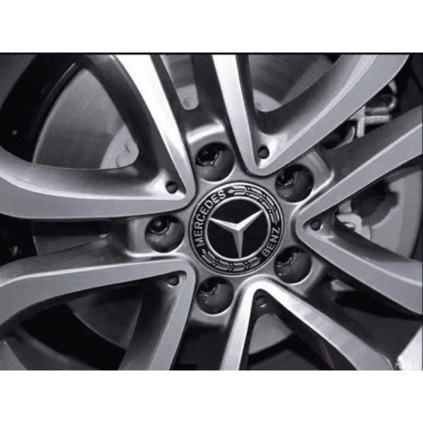 Mercedes Centre Wheel Hub Cap 75mm - Single Solid Black