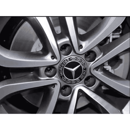 Mercedes Centre Wheel Hub Cap 75mm - Single Solid Black