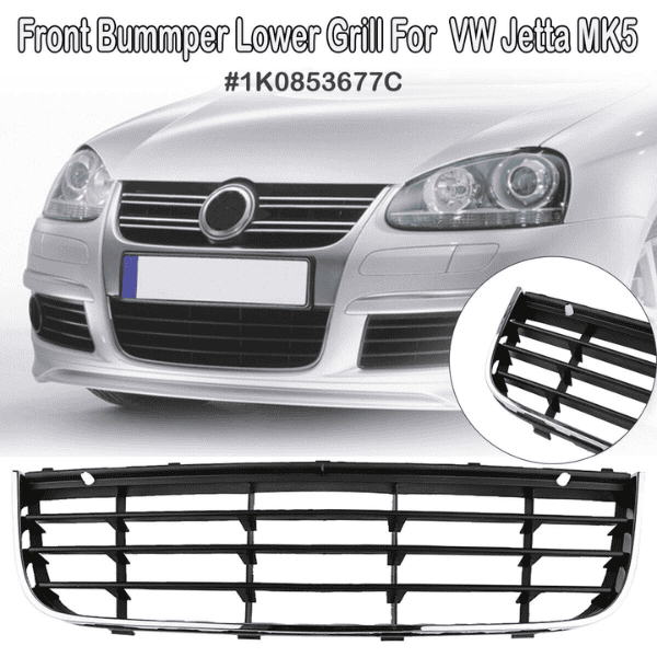 Volkswagen Jetta Mk 5 Front Centre Bumper Grill - 1K0853677C9B9