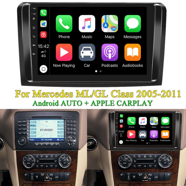 Mercedes Benz ML/GL-Class W164 X164 Android Navigation Unit with Apple CarPlay/Android Auto