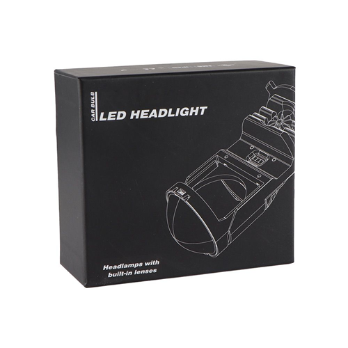 Headlight LED Globes H4 with Projector Lens - Set of 2