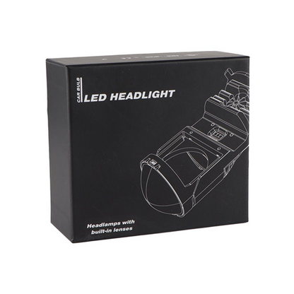 Headlight LED Globes H4 with Projector Lens - Set of 2
