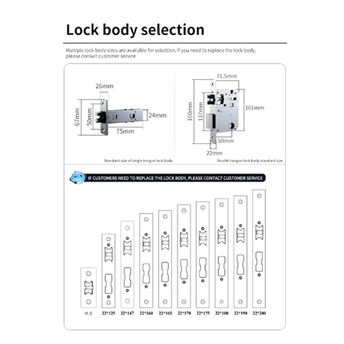Smart Biometric Door Lock 2024 Model - Universal Side
