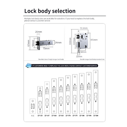 Smart Biometric Door Lock 2024 Model - Universal Side