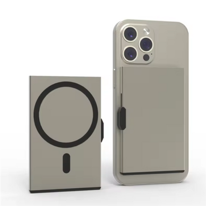 Magsafe RFID Anti Theft Magnetic Aluminum Card Holder Wallet - Silver
