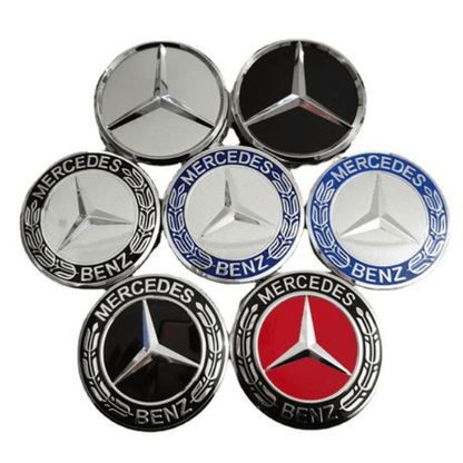 Mercedes Centre Wheel Hub Cap 75mm - Single Silver Chrome