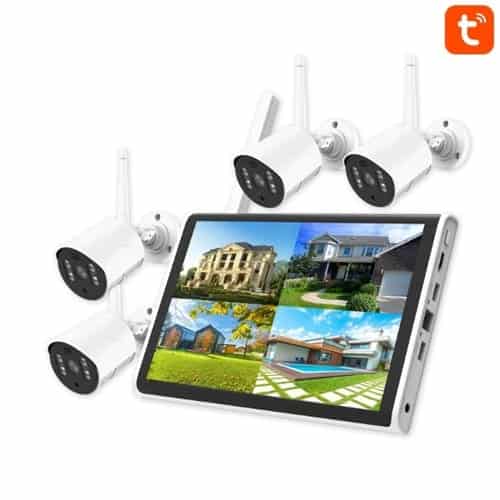 All-in-One DIY CCTV Kit  4-Channel WiFi NVR with 10.1" Built-In Screen &amp; Smart Cameras