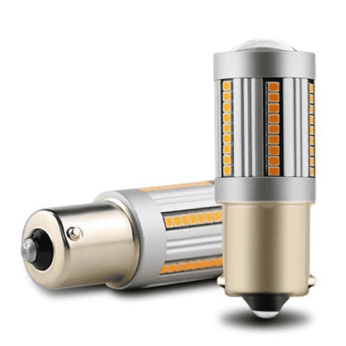 CANBUS - 1156 LED Turn Signal Indicator Bulbs with yellow Color Set of 2
