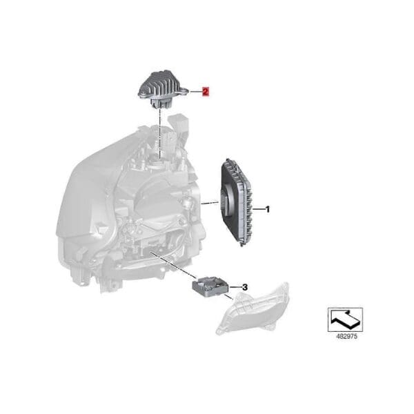 BMW 2 Series F22/F23/F87 Angel Eyes DRL LED Modules – OEM Replacement – 63117494851 Left