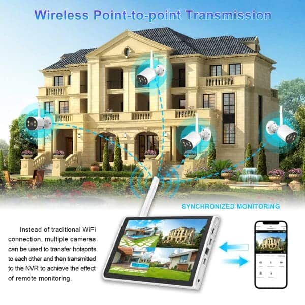 All-in-One DIY CCTV Kit  4-Channel WiFi NVR with 10.1" Built-In Screen &amp; Smart Cameras