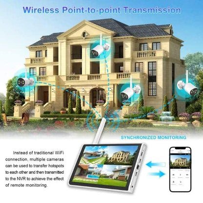 All-in-One DIY CCTV Kit  4-Channel WiFi NVR with 10.1" Built-In Screen &amp; Smart Cameras