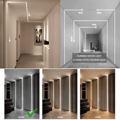 Smart 24V COB LED Light Strip  App + Remote Control  Running Water Effect  12W Copper Body