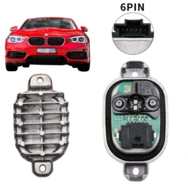 BMW F20 F21 LCI LED Headlight DRL Module – Replacement Part – 63117428425-6 6 Pins