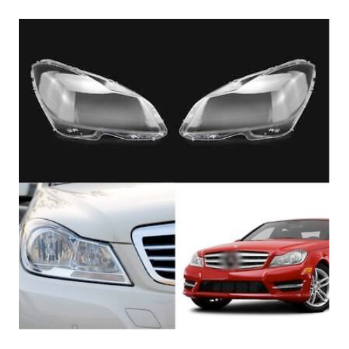 Headlight Lens for Mercedes C Class W204 11-14 WITH LOGO Right - A2048203639