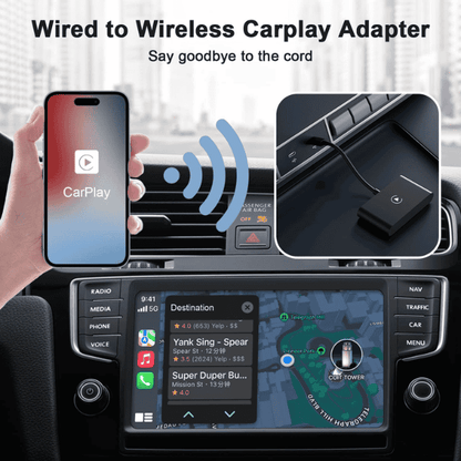 Wired To Wireless Apple CarPlay Android Auto Dongle for Cars from 2016+