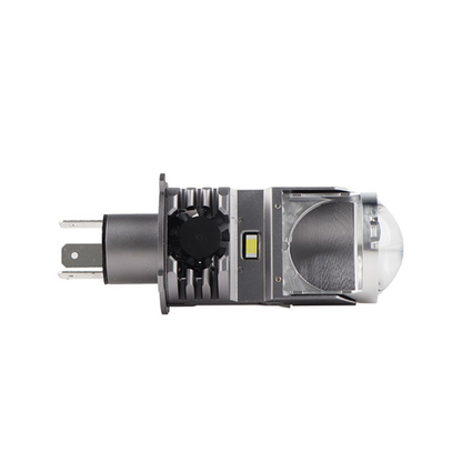 Headlight LED Globes H4 with Projector Lens - Set of 2