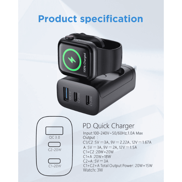 2-in-1 Multifunction Wall Charger