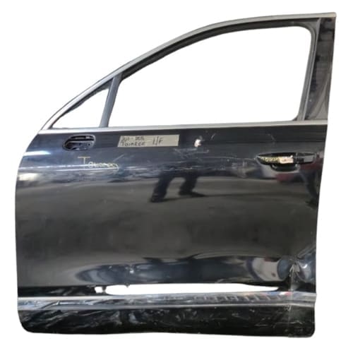 VW Touareg Left Front Door (LF) – No Mirror / No Speaker / No Door Panel – Damaged (Large Dent)