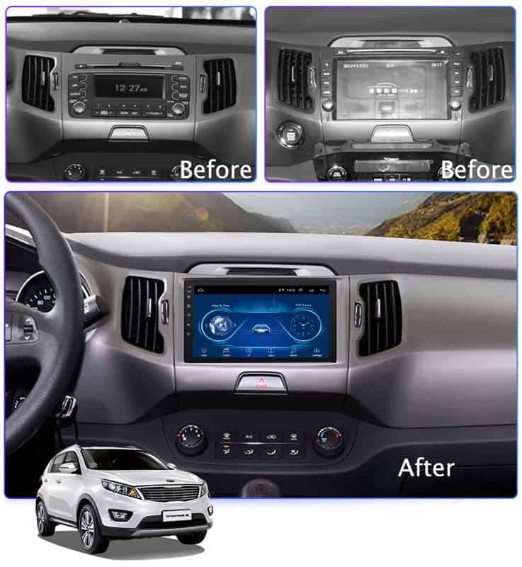 Kia Sportage 2013 Android Navigation Infotainment with Carplay and Android Auto