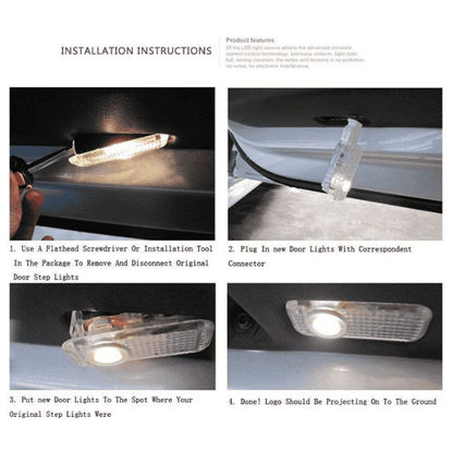 Audi Car Door LED Logo Lights  - Set of 2
