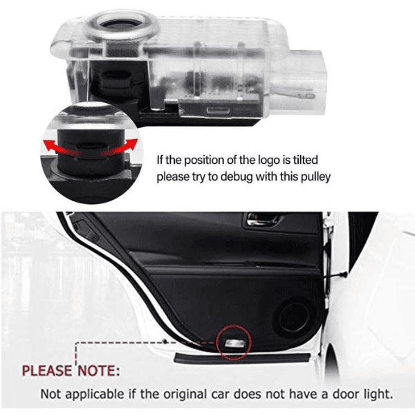Audi Car Door LED Logo Lights  - Set of 2