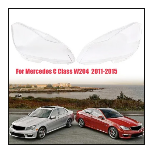 Headlight Lens for Mercedes C Class W204 11-14 WITH LOGO Right - A2048203639