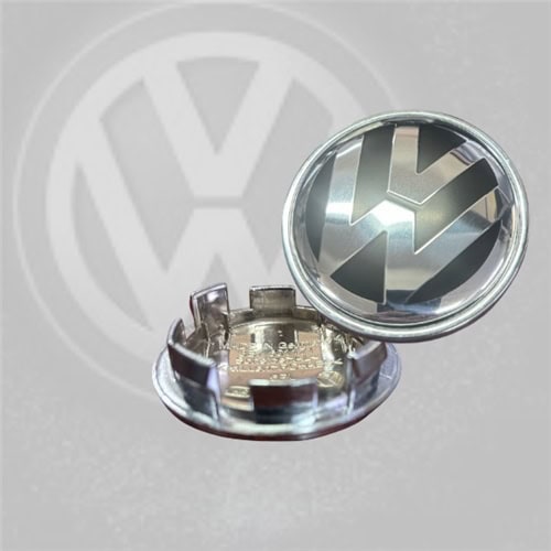 CENTRE WHEEL CAP 65MM COMPATIBLE WITH VW - 3B7601171 (Silver Trim)