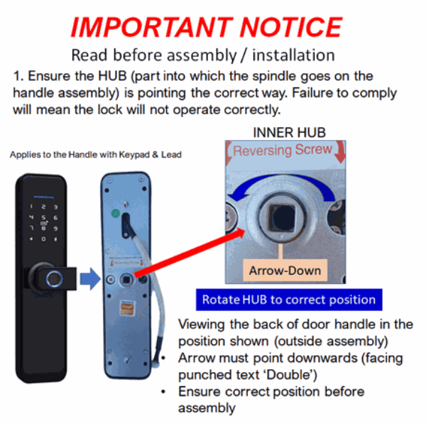 Smart Intelligent Wifi Door Lock - Black