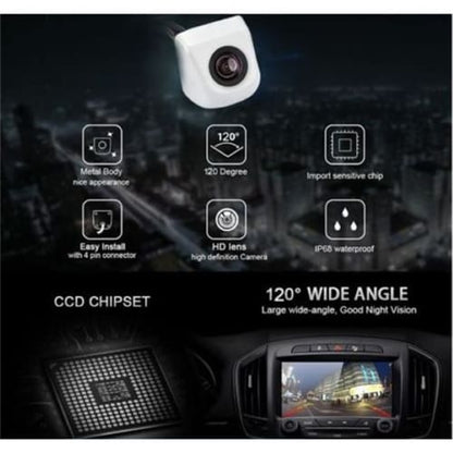 Universal Car Rear View Camera (Silver Colour)