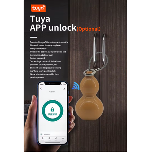 Mini Fingerprint Smart PadLock - Tuya App Controlled - Green