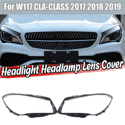 Mercedes Benz CLA W117 17-20 Headlight Replacement Lens WITH LOGO A1179068900DDZ - Left Side