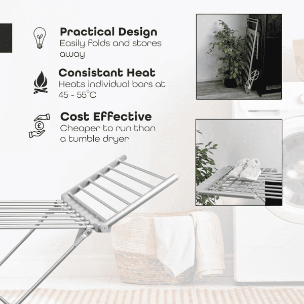 Electric Foldable Clothes Air Drying Rack