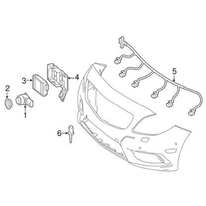 Mercedes W117 CLA Bumper PDC Parking System Wiring Harness - A1775403401
